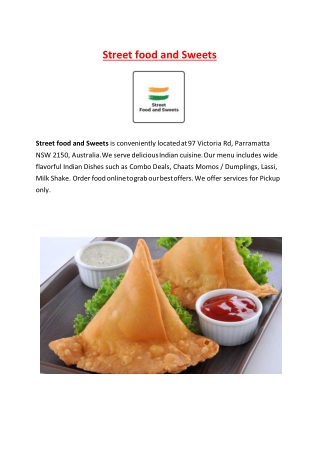 5% OFF - Street food and Sweets - Indian restaurant in parramatta, NSW