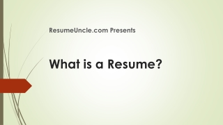 What is a Resume?