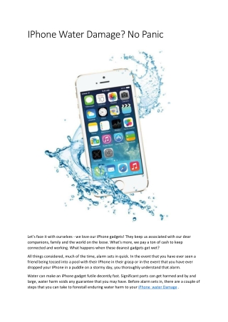 iPhone water Damage Repair | Water Damage Repair