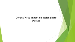 Coronavirus impact on Stock Market