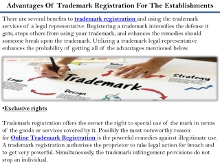 Advantages Of Trademark Registration For The Establishments