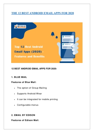 The 12 Best Android Email Apps for 2020 [Updated] - 21Twelve Interactive