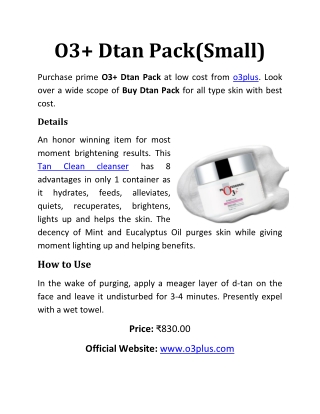 O3  Dtan Pack Small