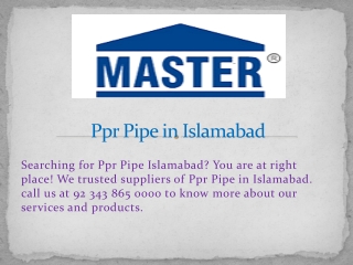 Ppr Pipe Islamabad