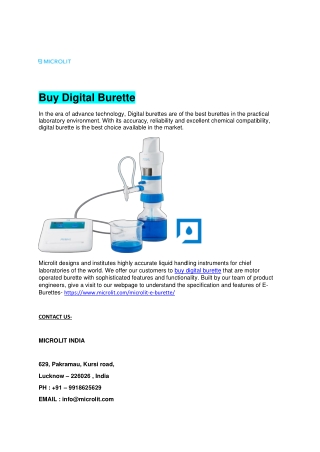 Buy Digital Burette