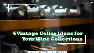 4 Vintage Cellar Ideas for Your Wine Collections