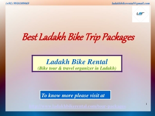 Get The Best Ladakh Bike Trip Packages