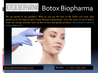 Botox wholesale/ Botos Biopharma Store