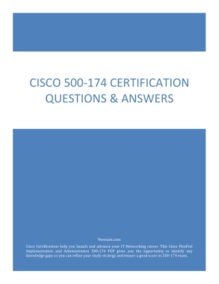 Cisco 500-174 Certification Questions & Answers