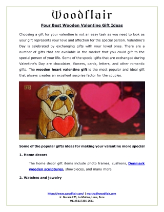 Four Best Wooden Valentine Gift Ideas