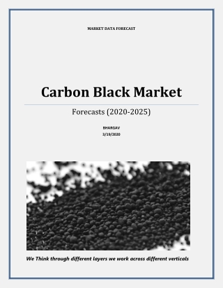 Carbon black market Analysis-2020