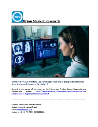 North American Prostate Cancer Diagnostics and Therapeutics Market Size, Share, Trends & Forecast 2019-2025