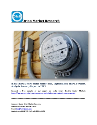India Smart Electric Meter Market Size, Share, Trends & Forecast 2019-2025