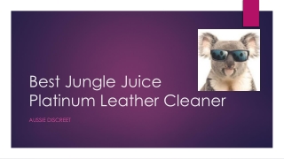 Best Jungle Juice Platinum Leather Cleaner