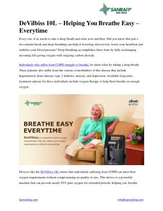 DeVilbiss 10L – Helping You Breathe Easy – Everytime