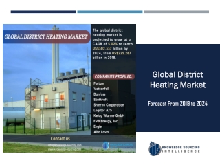 Global District Heating Market to be Worth US$302.337 billion by 2024