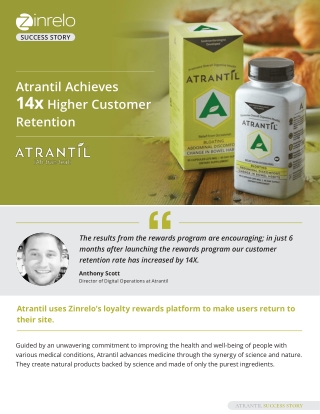 Atrantil Achieves 14x Higher Customer Retention