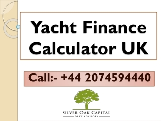 Yacht Finance Calculator UK