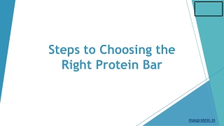 Steps To Choosing The Right Protein Bar