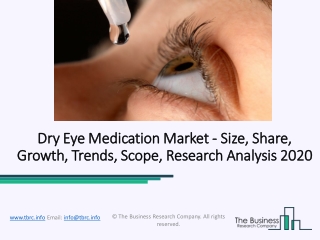 Global Dry Eye Medication Market | Size, Share, Growth Analysis 2020-2023