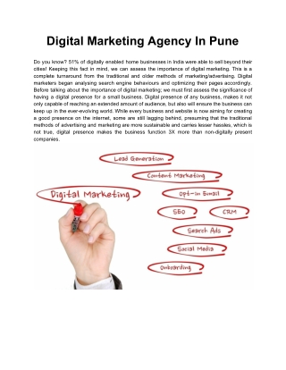 How To Know About Digital Marketing Agency In Pune?