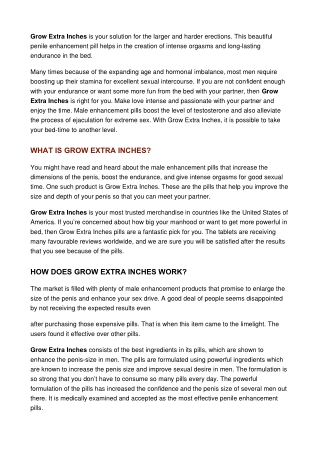 Grow Extra Inches - {Updated Reviews 2020} - Is It Scam or Legit or Deal??