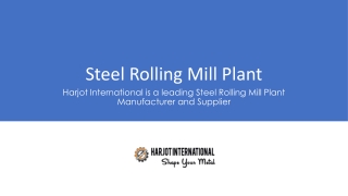 TMT Rolling Mill Plant by Harjot International