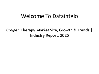 Oxygen Therapy Market Size, Growth & Trends | Industry Report, 2026