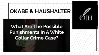 What Are The Possible Punishments In A White Collar Crime Case?