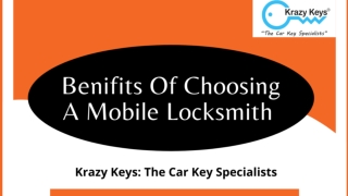 Why You Should Choose Professional Mobile Car Locksmith Services?