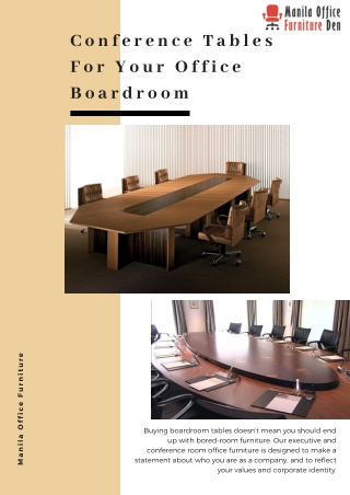 How to Buy Conference Tables in Manila