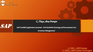 Latest SAP C_TS451_1809 Questions Answers 2020 | Valid C_TS451_1809  Dumps