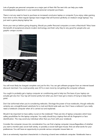 Moving Purchasing A New Notebook? Check These Pointers Out Initially!