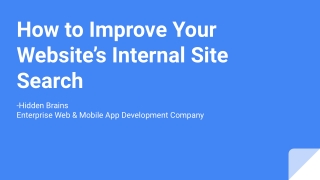 How to Improve Your Website’s Internal Site Search