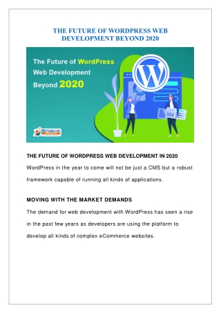 What Is The Future of WordPress Web Development Beyond 2020?