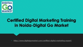 Certified Digital Marketing Training in Noida-Digital Go Market