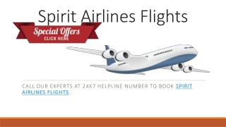 Call to book spirit Airlines flights at an affordable price