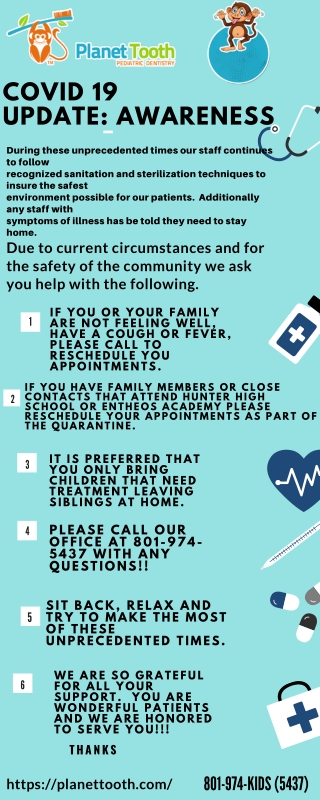 Coronavirus (COVID-19) Awareness - Planet Tooth Pediatric Dentistry