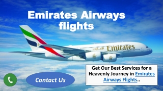 Contact to book Emirates Airways Flights at low price