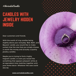 Candles with Jewelry Hidden Inside