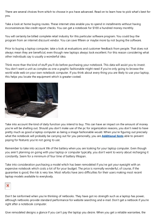 Exceptional Concepts Associated With Notebook computers You Will Need
