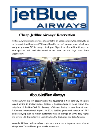 jetBlue Airlines Information