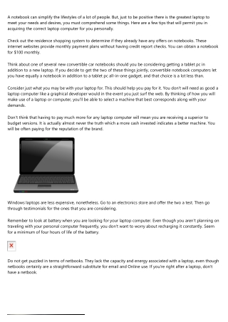 Important Suggestions For Your Upcoming Laptop computer Acquire