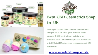 Best CBD Cosmetics Shop in the UK | Sunstate Hemp