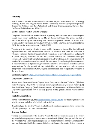 Electric Vehicle Market Growth