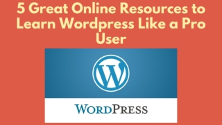 5 Great Online Resources to Learn WordPress Like a Pro