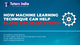 How Machine Learning Technique Can Help Cloud Database System- TutorsIndia.com