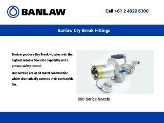 Banlaw Dry Break Fittings