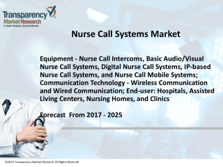 Nurse Call Systems Market is Expected to Touch a Valuation of US$2,665.98 mn by 2025