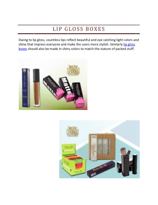 Lip Gloss Boxes